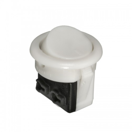 Выключатель врезной, Ø23мм, 250В/6А, пружинные терминалы, белый