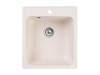 Мойка GranFest QUARZ 17, 418х477 мм, белый (квадратная, без сифона)