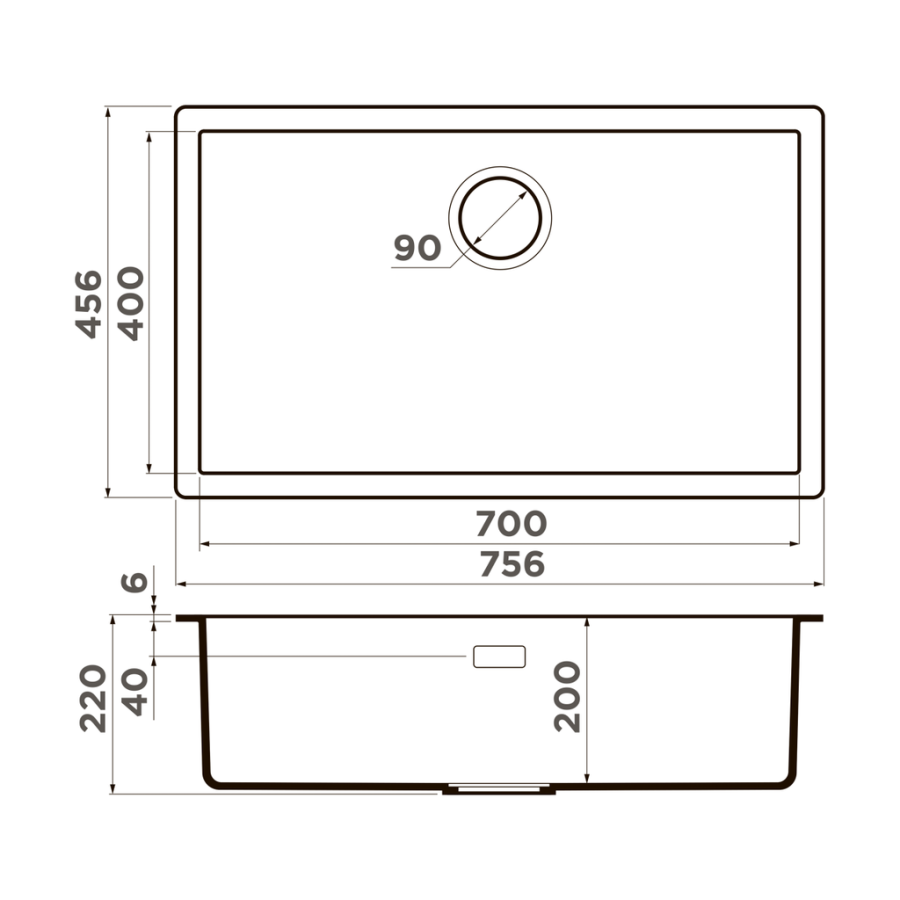 Мойка Yamakawa 75T-U/I-PL, Tetogranit/платина