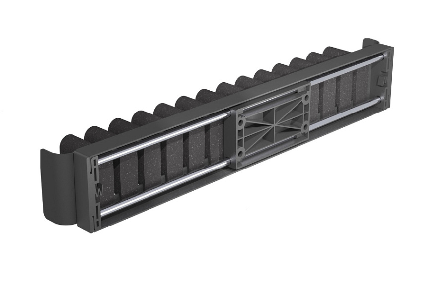 Вешалка для галстуков и ремней Конеро, 450мм, D 475 мм, выдвижная, черный, Kessebohmer