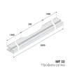 Профиль-ручка MF33, L=2850мм, латунь