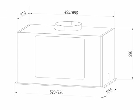 Вытяжка полновстраиваемая GS BLOC GS 600 GREY, 60см, б/угольного фильтра, сенсор, ДУ, серый, Lex