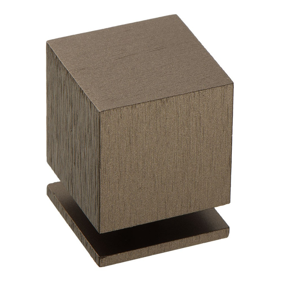 Ручка-кнопка, 1954 0025 ELX3, 32х25х25мм, металл, брашированная темная бронза