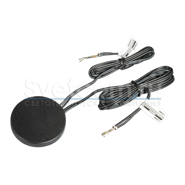 Выключатель емкостный накладной на касание через преграду ≤60мм, 12-24В/60-100Вт, шнур 1,5м, черный