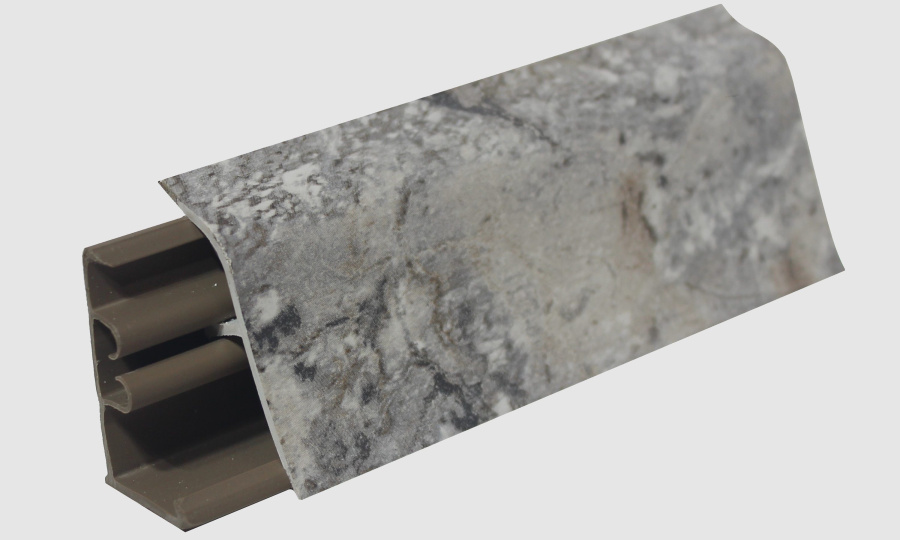 Плинтус LB-38, L=3000мм, мрамор серый