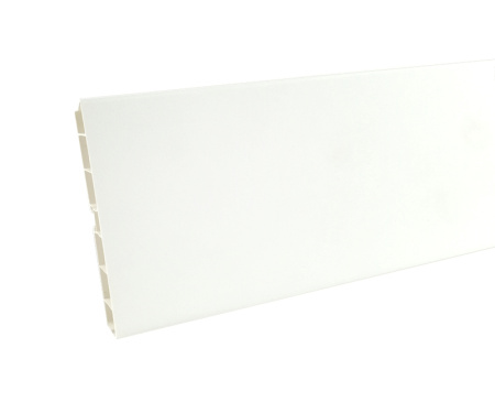 Цоколь пластиковый, h=150мм, L=4000мм, пластик, белый матовый, Россия