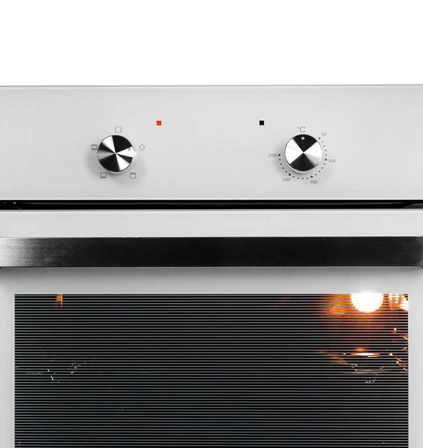 Духовой шкаф EDM 040 WH, 60 см, стекло/нерж. сталь, белый, Lex