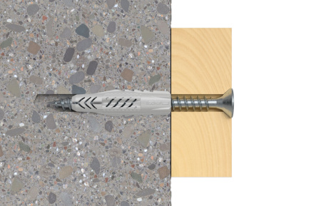 Дюбель универсальный Ux 6х35 R с буртом, 6х35мм, нейлон