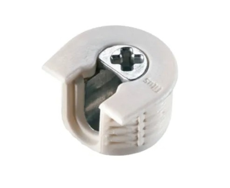 Стяжка эксцентриковая System 6, для плиты 16мм, пластик, белый, Titus