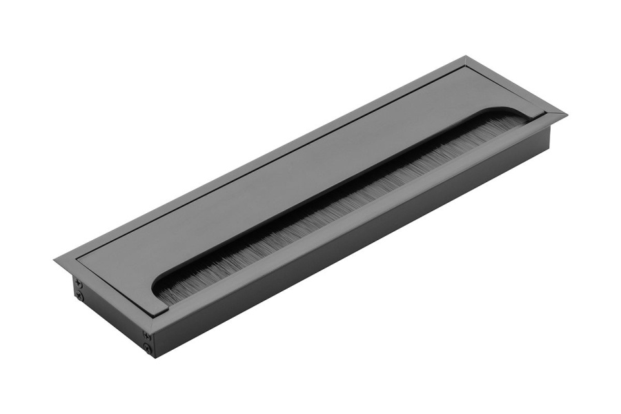 Заглушка для кабель-канала, 80х280мм, алюминий, черный, GTV