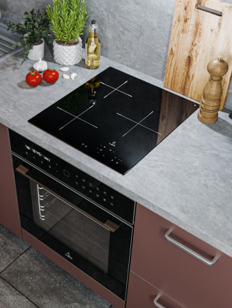 Варочная панель индукционная EVI 430A BL, 45 см, стеклокерамика, черный, Lex