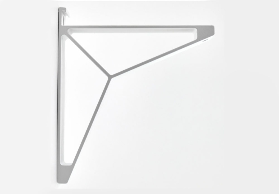 Полкодержатель Airone Eureka 903а, 158х25х177мм, металл, белый