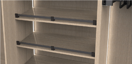 Бортик для обуви ограничительный Конеро, 1114мм, черный, Kessebohmer