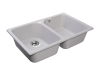Мойка GranFest QUARZ 15, 737х478 мм, серый (прямоугольная, 2 чаши, без сифона)