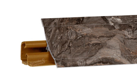 Плинтус LB-23, мрамор бергамо темный, 3000мм, Россия