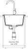 Мойка ЭкоМ 4248, 420х480мм, кварц, черный (без сифона)