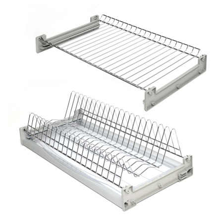 Сушка 2-х ярусная "НИКА-1", 700мм, 1 поддон, с рамой, с креплениями, хром, HISSEN