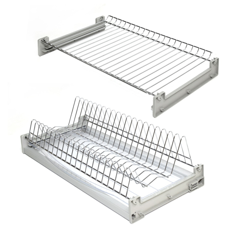 Сушка 2-х ярусная "НИКА-1", 900мм, 1 поддон, с рамой, с креплениями, хром, HISSEN