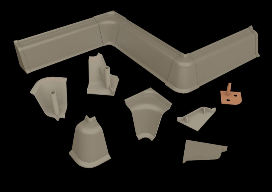 К-т д/плинтуса LB37 флора античная (1внутр+1внеш+2загл)