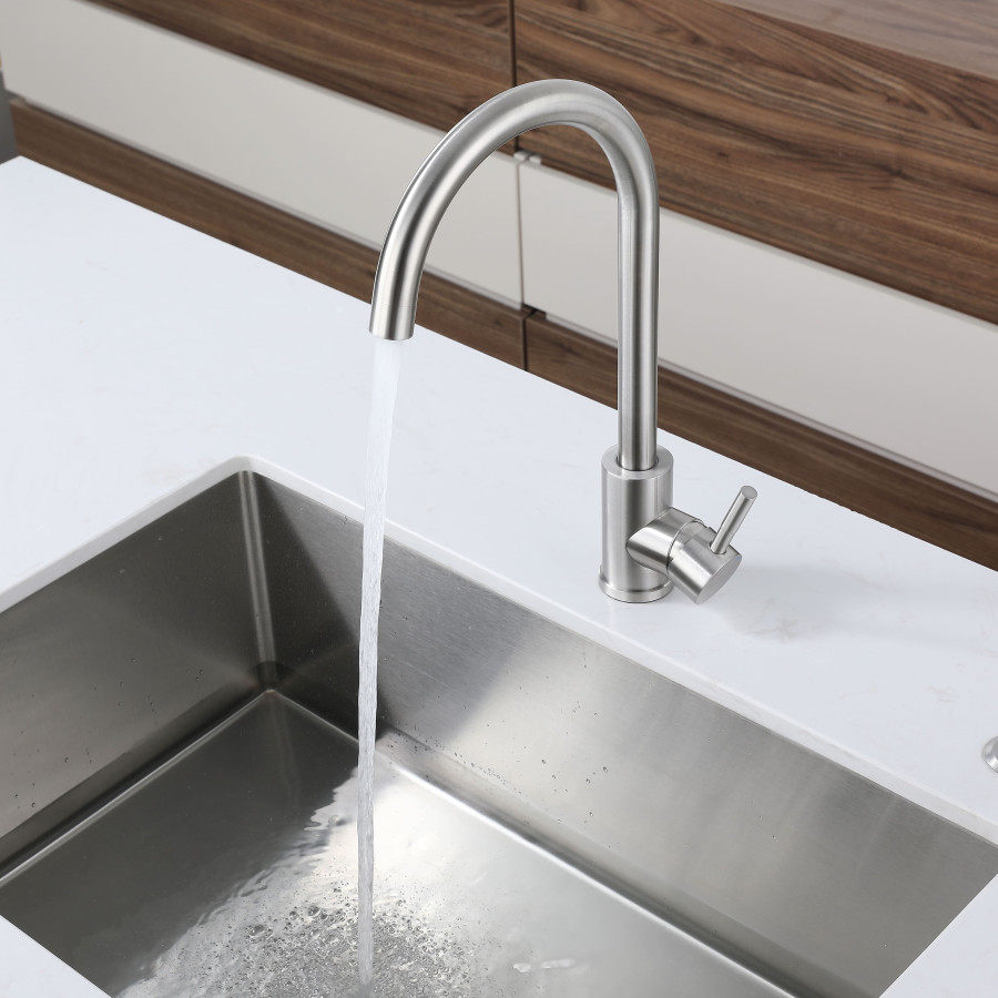 Смеситель GranFest Quarz 5410, нерж. сталь (без подводки)