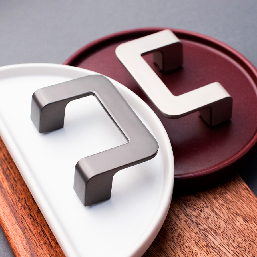 Ручка-скоба, 4140, 64мм, металл, атласный никель