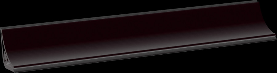 Плинтус LB-15 Lira, черный матовый, L=3000мм, 14,4х14,4мм, лицевая часть алюминий/пластик, Россия