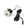 Встраиваемая 2хUSB A+C, 5В/3А (2х3.0А), вход 12В, Ø37мм, серебро, IP20, GLS