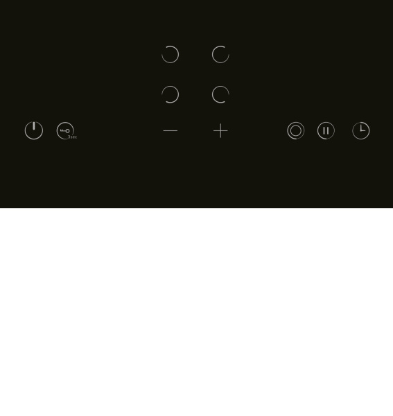 Варочная панель EVH 642A BL, 60см, стеклокерамика, черный, Lex