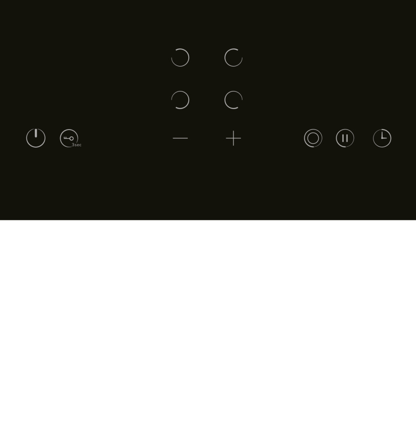 Варочная панель EVH 642A BL, 60см, стеклокерамика, черный, Lex