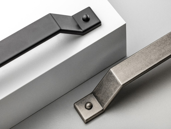 Ручка-скоба, STEP, 160мм, металл, античное серебро