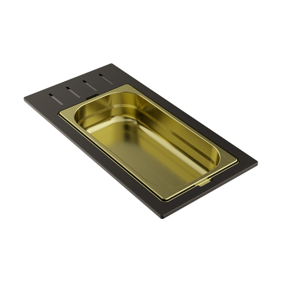 Контейнер DC-01-1-LG, 433x220x65мм, нержавеющая сталь, светлое золото