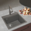 Мойка Rivelato TESORO 455-L, 450х510х200мм, серый металлик