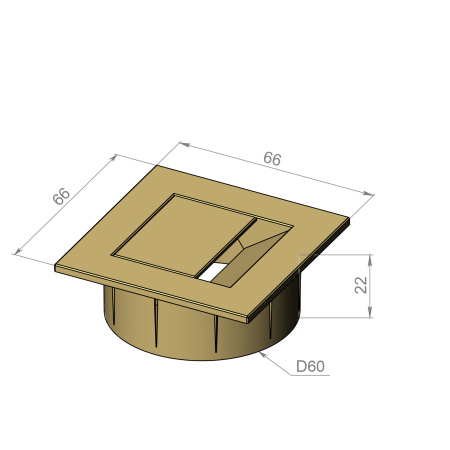 Заглушка для кабель-канала квадратная, белый
