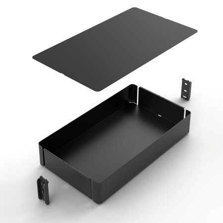 Навесная полка OLONA 200, с противоскользящим покрытием, в шкаф 300 мм, антрацит