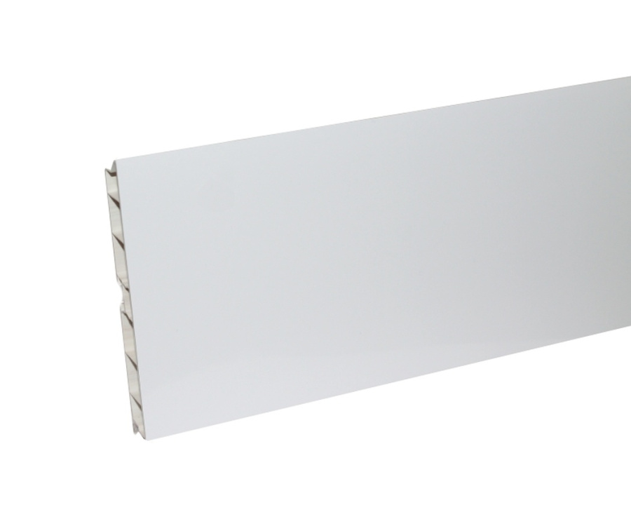 Цоколь пластиковый, h=100мм, L=4000мм, пластик, белый глянец, Россия/10