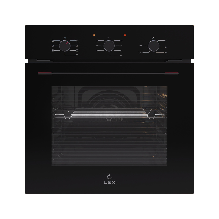 Духовой шкаф EDM 075 BBL, 60 см, стекло, черный, Lex