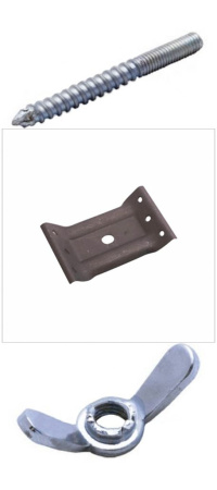 Стяжка для крепления ножки (с барашком), бобышка 002-02, ширина 5см, фосфатированные