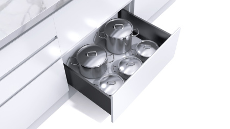 Ящик тонкостенный Nova Tech, L=500мм, H=199мм, белый, HISSEN