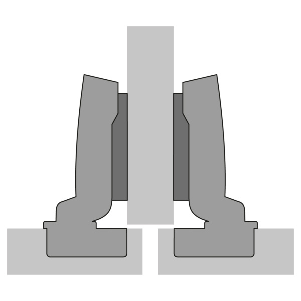 Петля SENSYS 8646i, полунакладная, 110*, с доводчиком, без планки, 52мм, черный обсидиан