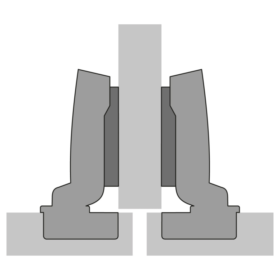 Петля SENSYS 8676, полунакладная, 110*, без пружины, без планки, 52мм, черный обсидиан