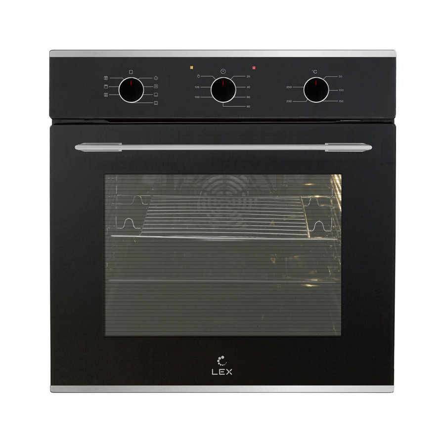 Духовой шкаф EDM 075 BL, 60 см, стекло, черный, Lex
