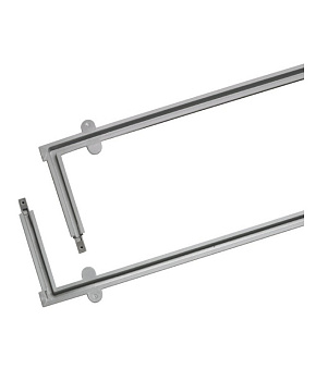 К-т направ. профилей для подъем-задвиж створок Lift Up, толщ створки 15-16 и 18-19мм, пластик, серый