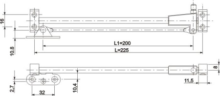 Кронштейн барный, левый, коричневый, GTV