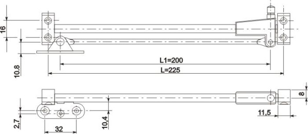 Кронштейн барный, левый, коричневый, GTV