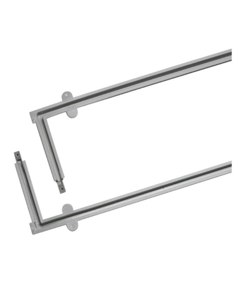 К-т направ. профилей для подъем-задвиж створок Lift Up, толщ створки 15-16 и 18-19мм, пластик, серый