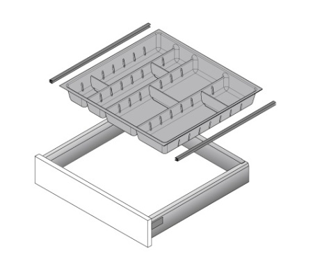 Стыковочный профиль ArciTech для OrgaTray, NL500, под хром