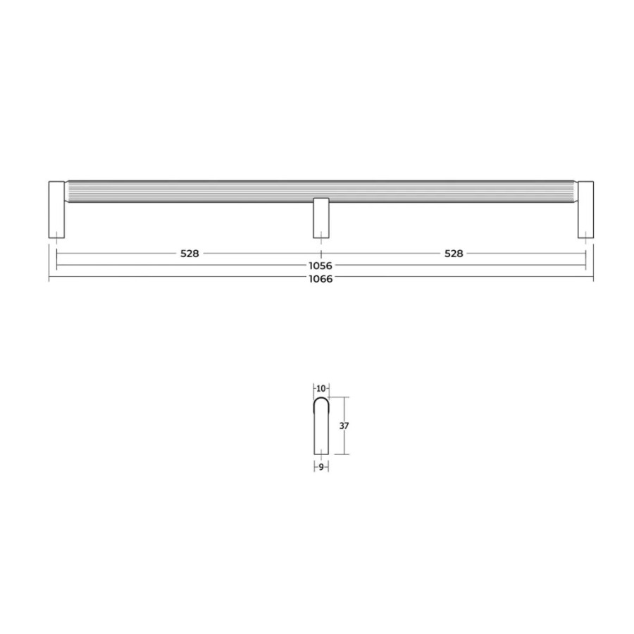 Ручка-скоба, BROOKLYN, 06761056L618, 528-528мм, металл, шампань, Viefe