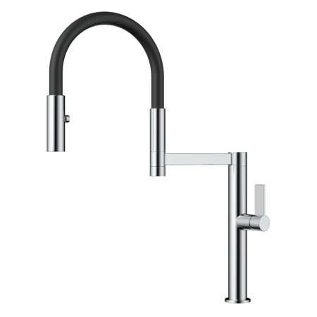 Смеситель Osaka BN-BL, латунь, нержавеющая сталь/черный