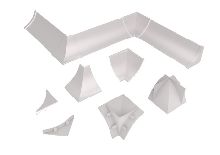 К-т д/плинтуса LB23 искра белая глянец (1внутр+1внеш+2загл)