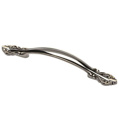 Ручка-скоба, WERONA, 128мм, металл, черный хром/золото